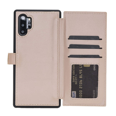 Verona Funda tipo billetera delgada de cuero con bloqueo RFID para Samsung Galaxy Note 10 Plus