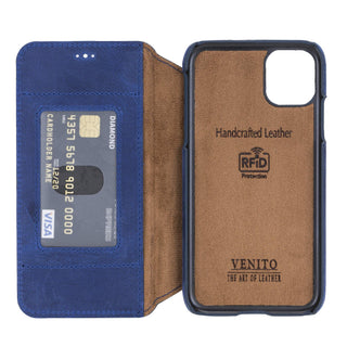 Venice RFID Blocking Leather Wallet Stand Case for iPhone 11 Pro