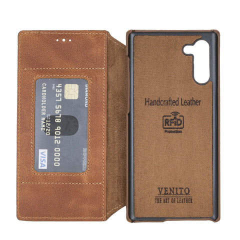 Venice RFID Blocking Leather Wallet Stand Case for Samsung Galaxy Note 10