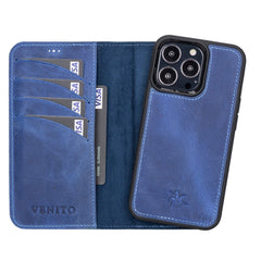 Funda tipo billetera de cuero desmontable con bloqueo RFID Ravenna para iPhone 13 Pro