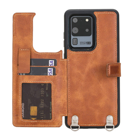 Fermo Leather Crossbody Wallet Phone Case for Galaxy S20 Ultra