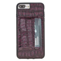 Funda tipo billetera de cuero Pisa Snap On con soporte para iPhone 8 Plus