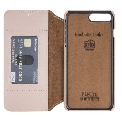 Venice RFID Blocking Leather Wallet Stand Case for iPhone 7 Plus