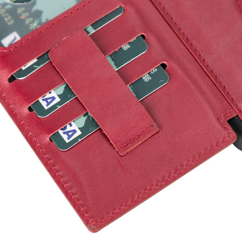 Fermo Funda de cuero para teléfono con billetera cruzada para Galaxy S21 Ultra