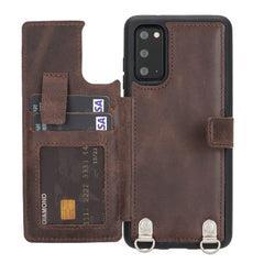 Fermo Leather Crossbody Wallet Phone Case for Galaxy S20