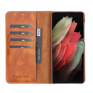 Florence RFID Blocking Leather Wallet Case for Samsung Galaxy S21 Plus