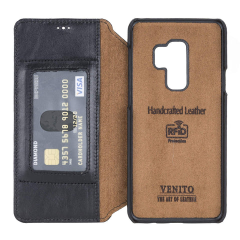 Venice RFID Blocking Leather Wallet Stand Case for Samsung Galaxy S9 Plus