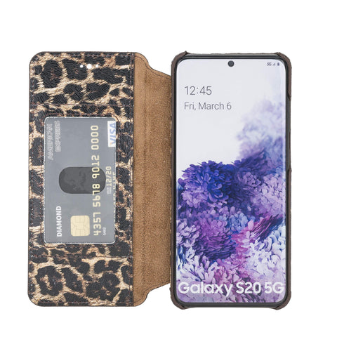 Venice RFID Blocking Leather Wallet Stand Case for Samsung Galaxy S20