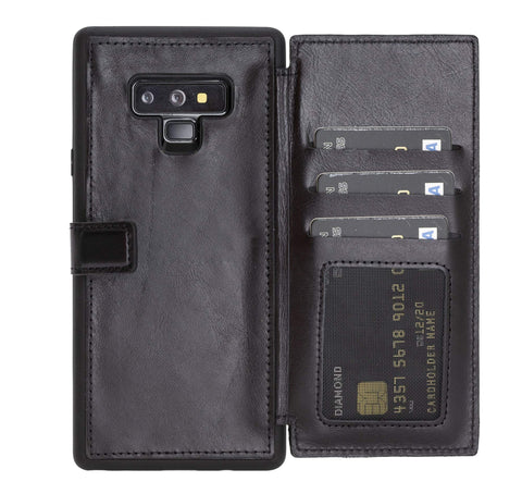 Verona - Funda tipo cartera delgada de piel con bloqueo RFID para Samsung Galaxy Note 9