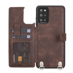 Fermo Funda de cuero para teléfono con billetera cruzada para Galaxy S20 Plus