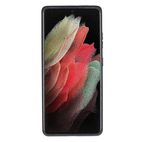 Fermo Funda de cuero para teléfono con billetera cruzada para Galaxy S21 Ultra