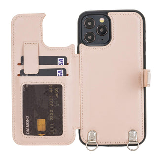 Fermo Funda de cuero para teléfono con billetera cruzada para iPhone 12 Pro Max