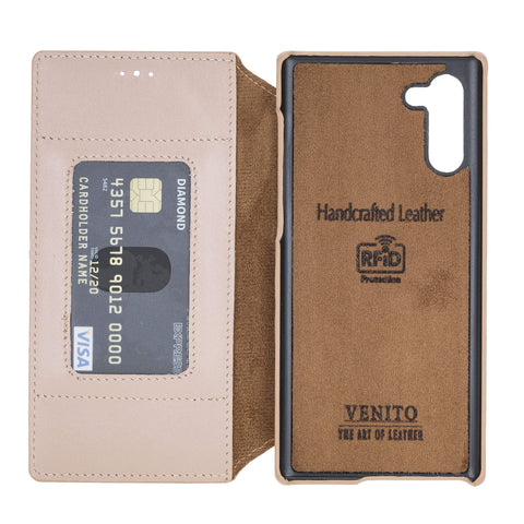 Venice RFID Blocking Leather Wallet Stand Case for Samsung Galaxy Note 10