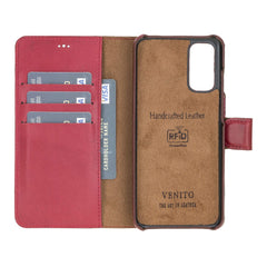 Funda tipo billetera de cuero con bloqueo RFID Florence para Samsung Galaxy S20