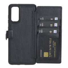 Verona Funda tipo billetera delgada de cuero con bloqueo RFID para Samsung Galaxy S20