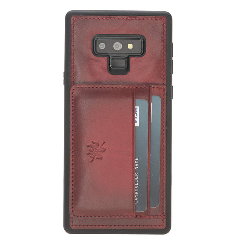 Funda tipo billetera de cuero Pisa Snap On con soporte para Samsung Galaxy Note 9