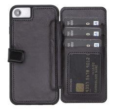 Verona Funda tipo billetera delgada de cuero con bloqueo RFID para iPhone 6S