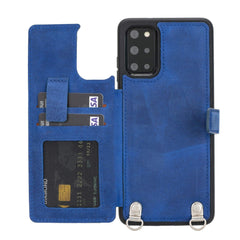 Fermo Funda de cuero para teléfono con billetera cruzada para Galaxy S20 Plus