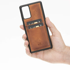 Funda tipo billetera de cuero Capri Snap On para Samsung Galaxy Note 20