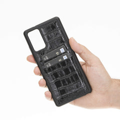 Funda tipo billetera de cuero Capri Snap On para Samsung Galaxy Note 20
