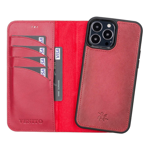 Ravenna RFID Blocking Detachable Leather Wallet Case for iPhone 13 Pro Max