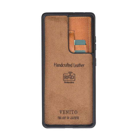 Fermo Funda de cuero para teléfono con billetera cruzada para Galaxy S21 Ultra