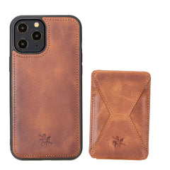 Messa RFID Blocking Leather Case for iPhone 12 Pro Max with a Detachable Wallet