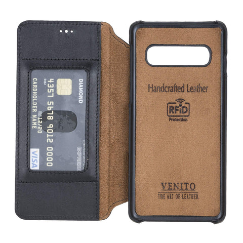 Venice RFID Blocking Leather Wallet Stand Case for Samsung Galaxy S10