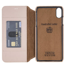 Venice RFID Blocking Leather Wallet Stand Case for iPhone XS Max