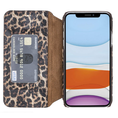 Estuche tipo billetera de cuero con bloqueo RFID Venice para iPhone XR