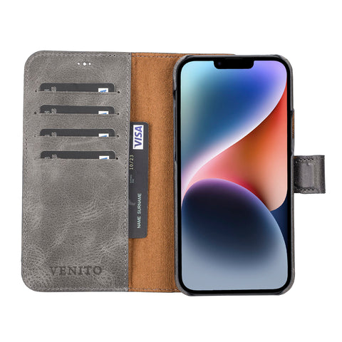 Florence RFID Blocking Leather Wallet Case for iPhone 14 Plus