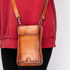 Ferrara Unisex Crossbody Leather Phone Purse