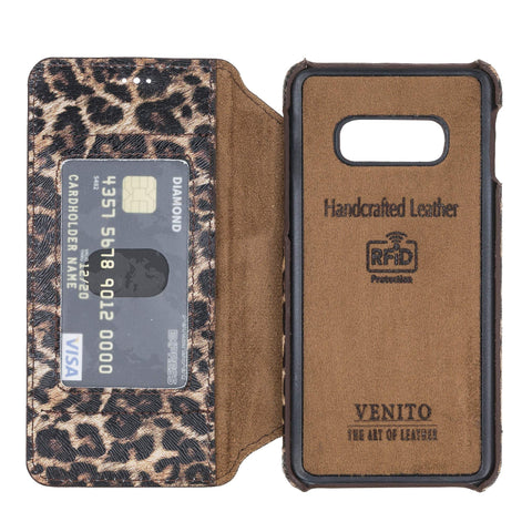 Venice RFID Blocking Leather Wallet Stand Case for Samsung Galaxy S10e