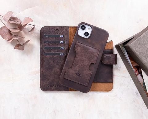 Florence RFID Blocking Leather Wallet Case for iPhone 14 Plus