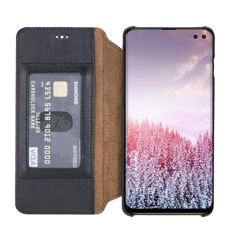Venice RFID Blocking Leather Wallet Stand Case for Samsung Galaxy S10