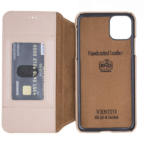Venice RFID Blocking Leather Wallet Stand Case for iPhone 11 Pro Max