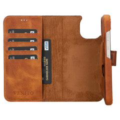 Funda tipo billetera de cuero con bloqueo RFID Florence para iPhone 15