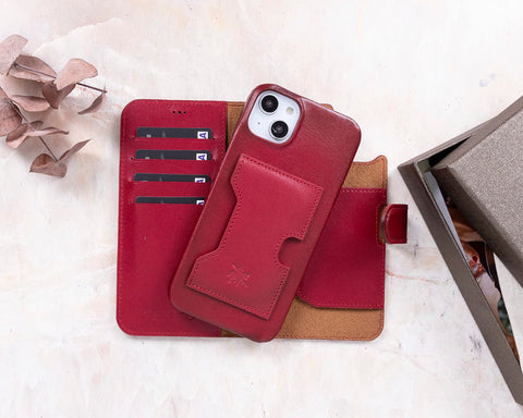 Florence RFID Blocking Leather Wallet Case for iPhone 14 Plus