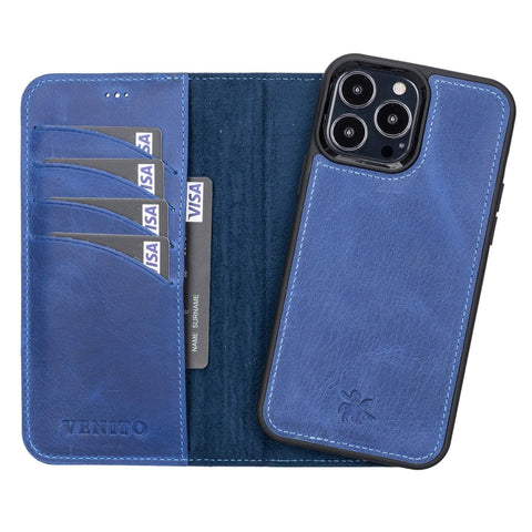 Ravenna RFID Blocking Detachable Leather Wallet Case for iPhone 13 Pro Max