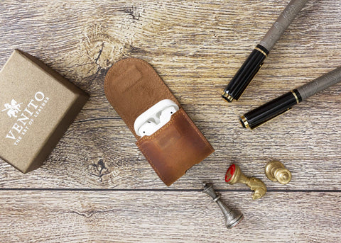 Bari Leather Cover for Apple AirPods Charging Case