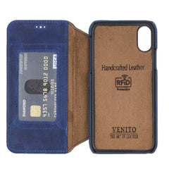 Venice RFID Blocking Leather Wallet Stand Case for iPhone X