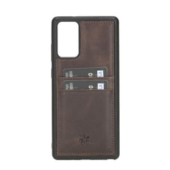 Funda tipo billetera de cuero Capri Snap On para Samsung Galaxy Note 20