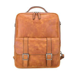 Sicily Unisex 14" Leather Laptop Backpack
