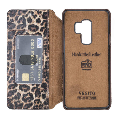 Venice RFID Blocking Leather Wallet Stand Case for Samsung Galaxy S9 Plus