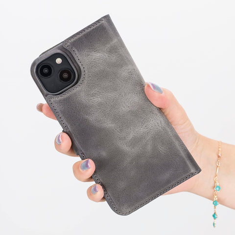 Florence RFID Blocking Leather Wallet Case for iPhone 14 Plus