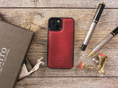 Funda de cuero Lucca Snap On para iPhone 13 Mini