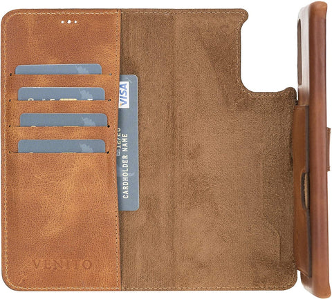 Funda tipo billetera de cuero con bloqueo RFID Florence para Samsung Galaxy S20 Plus