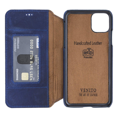 Venice RFID Blocking Leather Wallet Stand Case for iPhone 11 Pro Max