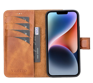 Ravenna RFID Blocking Detachable Leather Wallet Case for iPhone 14
