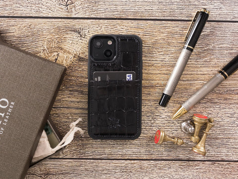 Lucca Snap On Leather Case for iPhone 13 Mini